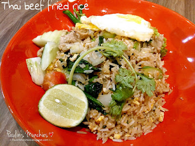 Thai beef fried rice - Kra Pow Thai Street Food at Far East Plaza - Paulin's Munchies
