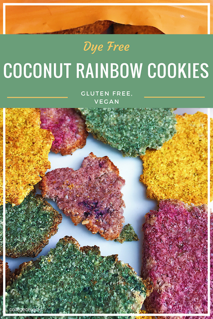 Dye-Free Coconut Rainbow Cookies (Gluten Free, Vegan) 