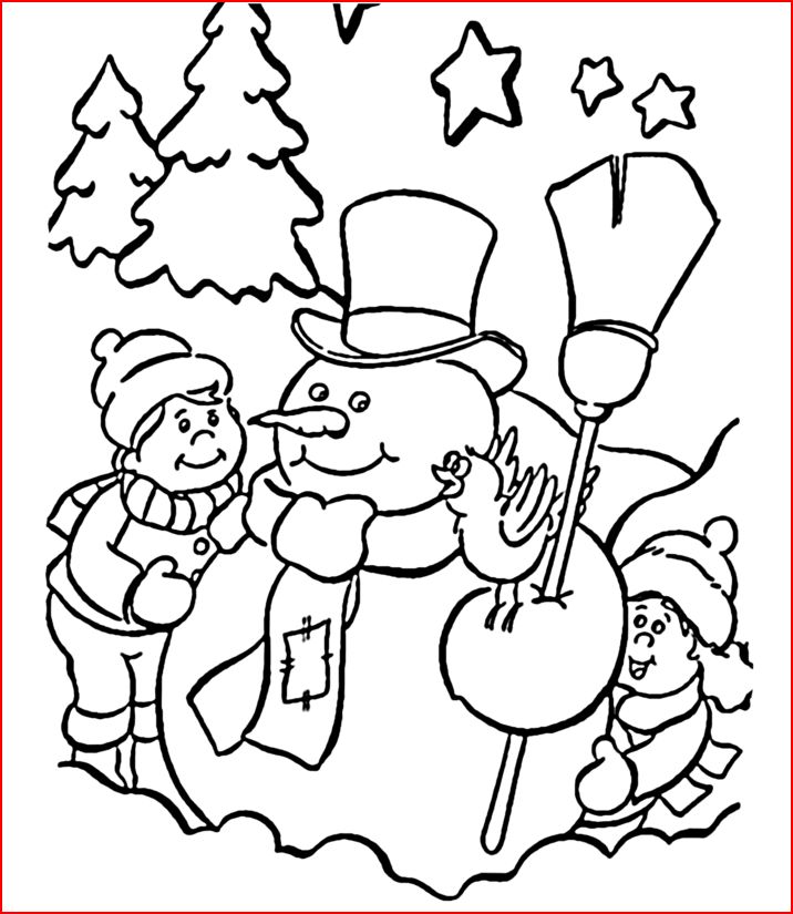 Download Coloring Pages: Christmas Snowman Coloring Pages Free and ...