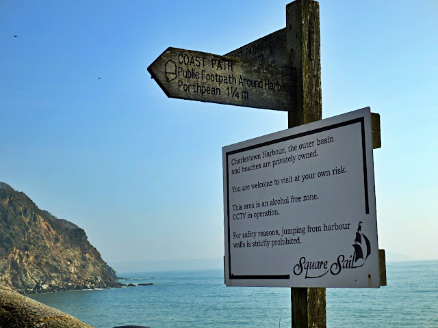 Charlestown, Cornwall signpost