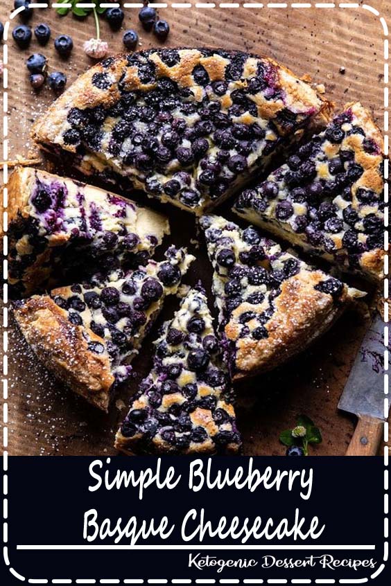 Flaky puff pastry crust surrounding a creamy cheesecake filling and topped with fresh summer blueberries.