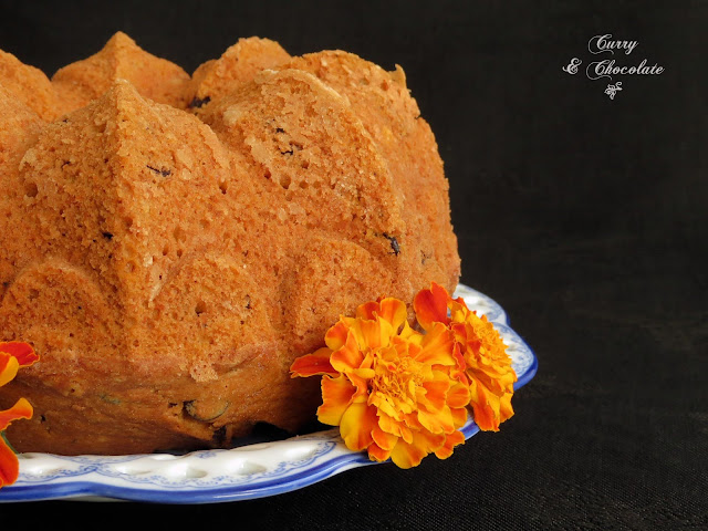 Bizcocho de calabaza con pepitas de chocolate - Pumpkin chocolate chip bundt cake