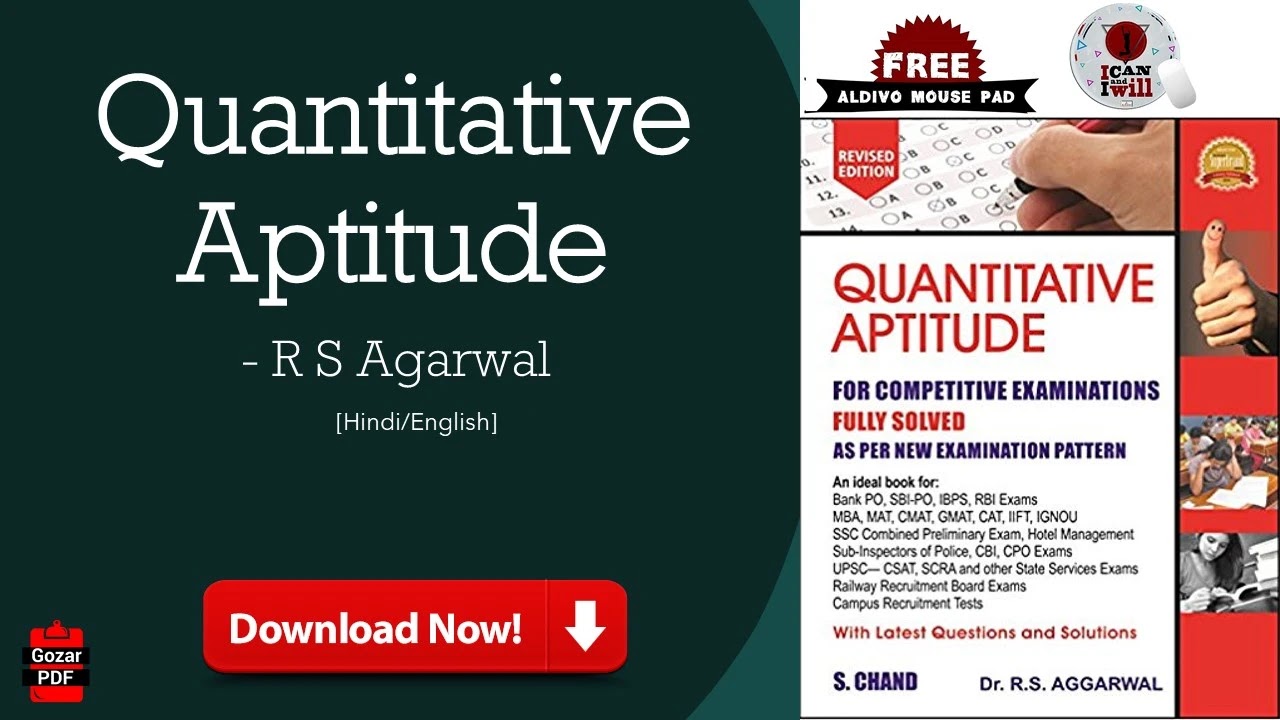 (Pdf) R S Agarwal Quantitative Aptitude Book PDF [Hindi/English]