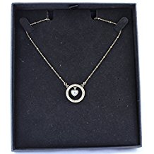 Sparkle Circle Heart Necklace