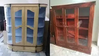 wood showcase designs