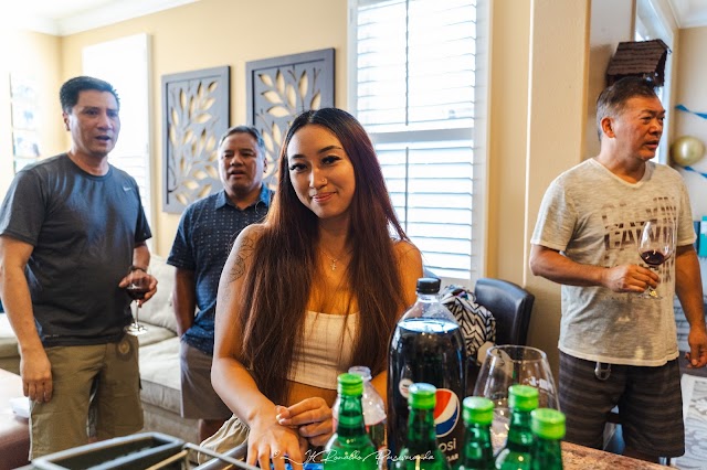Our bartender - my daughter Nica