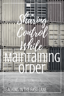 Six strategies for sharing control of the classroom with your students while still maintaining order. The 5th is my favorite and so easy to use!