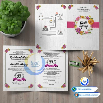 Download Template Desain Undangan Pernikahan Custome Elegan Cdr