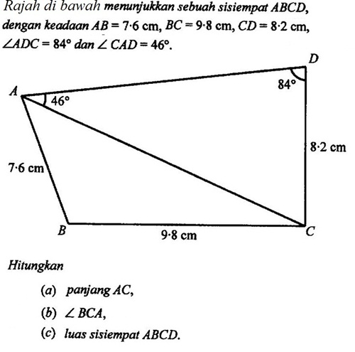 Matematik Tambahan: Penyelesaian Segitiga