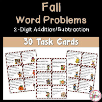  Fall Word Problems using 2 Digit