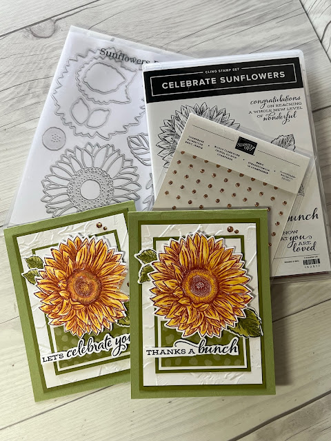 Here the suppies used from Stampin' Up! to create this Sunflower Greeting card