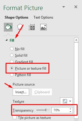 Mengatur Transparansi pada Format Shapes