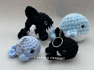 crochet whale plush small - whale keyring crochet pattern