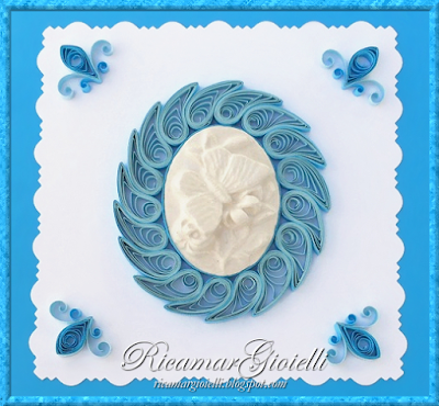 Quilling card con Cammeo 