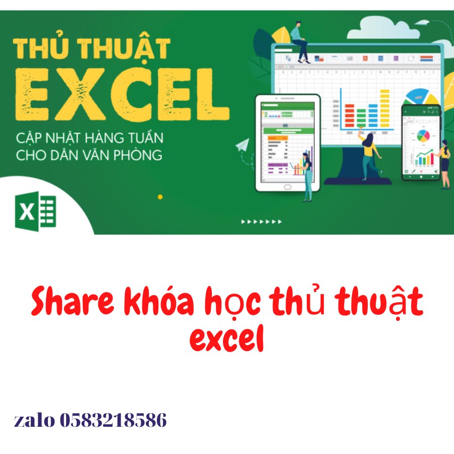 Share Khóa học thủ thuật Excel từ cơ bản đến nâng cao cập nhật hàng tuần dân văn phòng