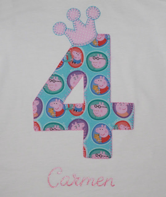 camiseta cumpleaños peppa pig 4 años