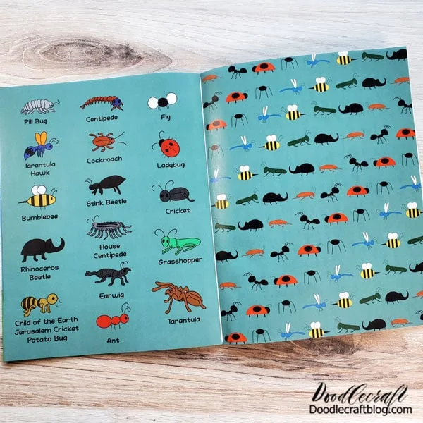 There's a glossary in the back to showcase all the bugs in the book and teach kids the names of each bug.