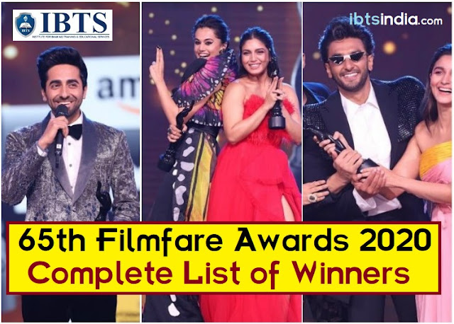 Complete List of Filmfare Awards 2020 Winners