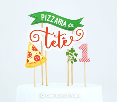 topo bolo pizzaria personalizado festa aniversario