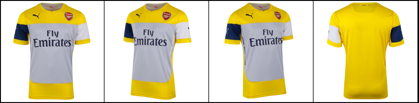 Jersey GO Training (Latihan ) Arsenal Yellow Away Terbaru Official Musim 2015