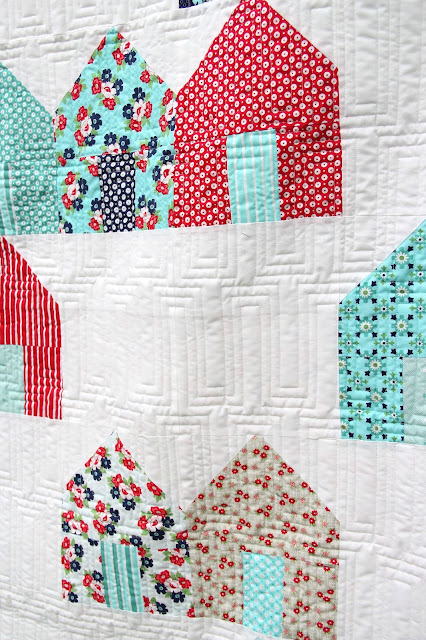 Cluck Cluck Sew's Suburb quilt pattern from Thimble Blossom's Daysail fabric line