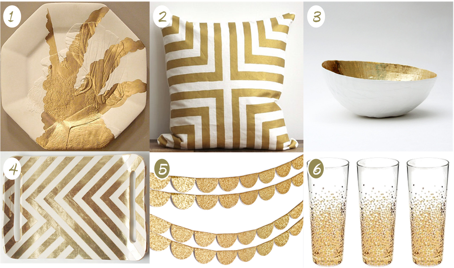 Home Decor: White and Gold