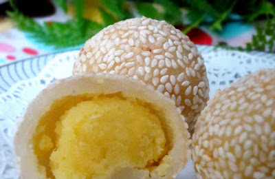 Cara membuat kue Onde onde mini nangka