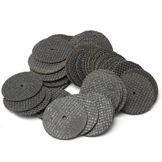 50pcs 32mm Cutting Discs Cut Off Wheel with 4pcs 1/8 Inch Shank Mandrels for Rotary Tools hown-store