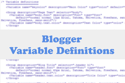 How to add custom Variable definitions to Blogger