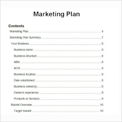 marketing plan example