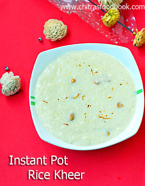 Instant pot rice kheer