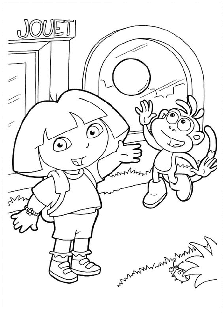 Dora+Coloring+Pages+for+Kids+1.gif title=