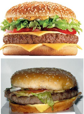 propaganda enganosa do big tasty do Mc Donald