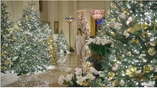 Melania Trump and Christmas trees