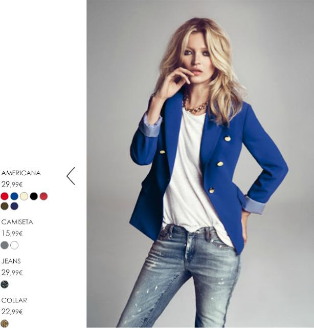Kate Moss chaqueta azul