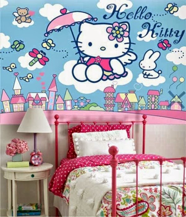 Gambar Wallpaper Dinding Hello Kitty Untuk Ruang Tamu Dan 