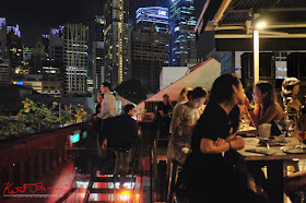 View back to the CBD from the rooftop terrace at Screening Room, Singapore.  Photo by Kent Johnson for Street Fashion Sydney.