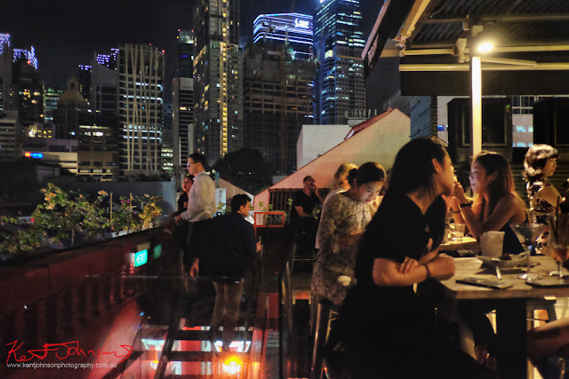 View back to the CBD from the rooftop terrace at Screening Room, Singapore.  Photo by Kent Johnson for Street Fashion Sydney.