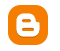 Blogger Brand which is white B with orange around it