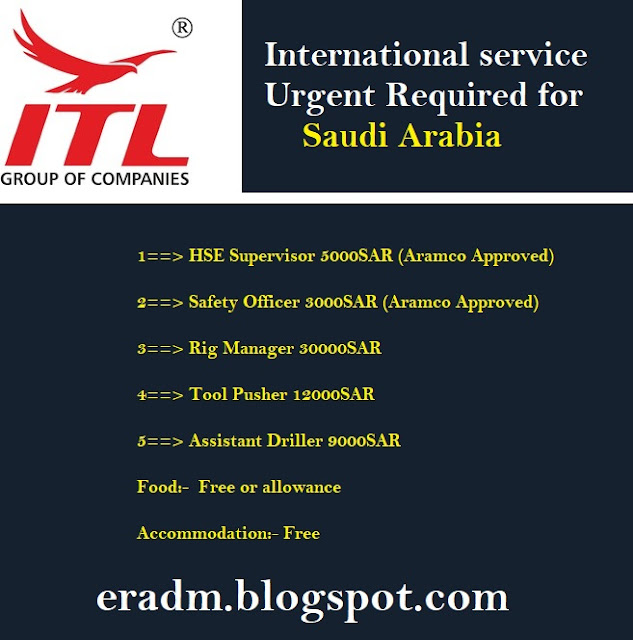 International service Urgent Required for Saudi Arabia