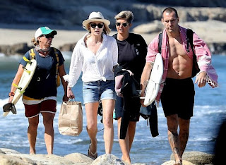 Clement Giraudet with his wife Robin Wright & his step-kids