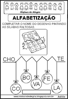 Formação de palavras-atividades alfabetização