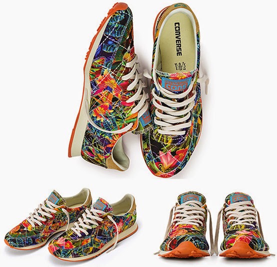 Converse Blue Man Sneakers estampa floral tropical