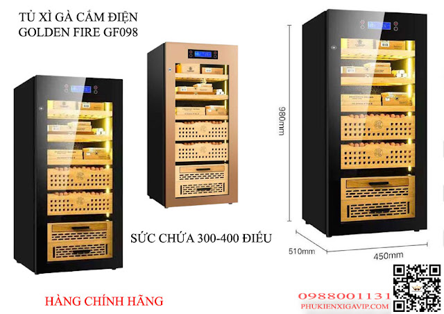 Tủ bảo quản xì gà Golden Fire – những mẫu được lựa chọn nhiều nhất Tu-cigar-cam-dien-tu-dong-golden-fire-gf098