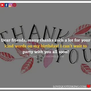 Thank you quotes for birthday wishes | Thank You Messages for Birthdays | Thank you messages for birthdays | Birthday thanks message