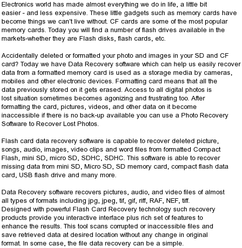 Memory Card Data Recovery Software Full Version