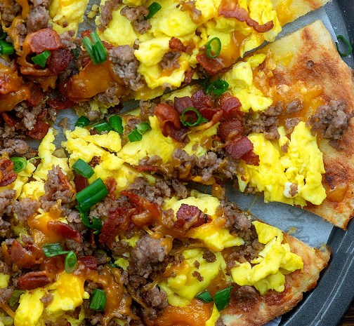 MEAT LOVERS BREAKFAST PIZZA #lowcarb #healthy