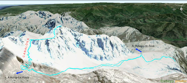 Ruta a Peña Vieja desde la Estación del Cable en Fuente Dé, en Picos de Europa.