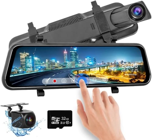 Sanlinkee Full HD Touch Screen Car Mirror Dash Cam