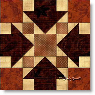 Crow's Feet quilt block pattern - image © Wendy Russell 